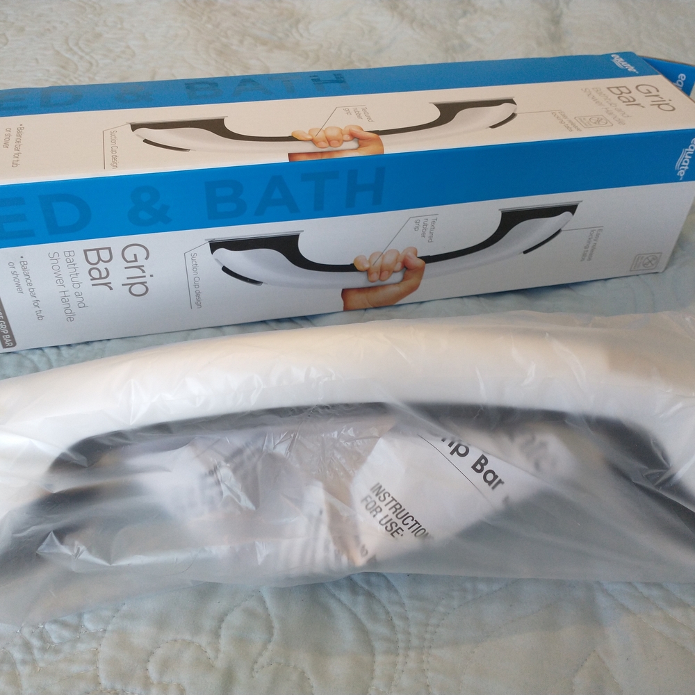 White Grip Bar for Bath by Carex